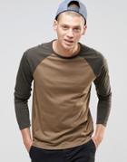 Asos Long Sleeve T-shirt With Contrast Raglan