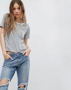 Asos T-shirt With Tipped Detail - White