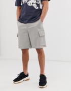 Asos White Cargo Shorts In Putty Heavyweight Twill - Beige