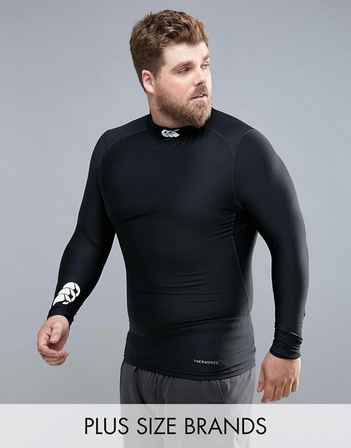 Canterbury Plus Thermoreg Baselayer Long Sleeve Top With Turtleneck In Black E546850-989 - Black