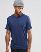 Jack & Jones Premium T-shirt In Luxe Fabric - Navy