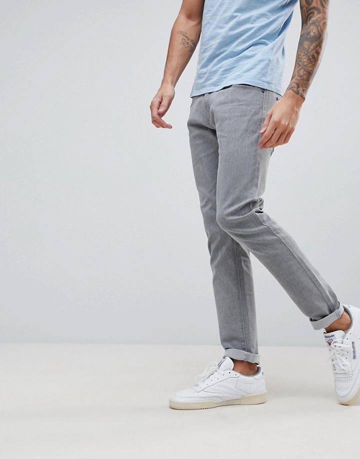 Liquor & Poker Gray Wash Slim Jeans - Gray