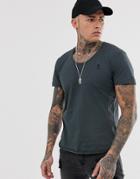 Relgion Plain Scoop Neck T-shirt - Gray