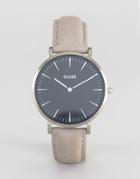 Cluse La Boheme Black & Gray Leather Watch - Gray