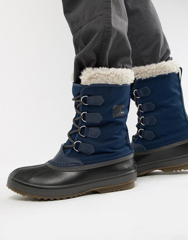 Sorel Pac Nylon Snow Boots In Blue - Blue
