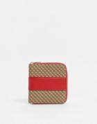 Asos Design Monogram Ladies' Wallet With Contrast Detail-multi