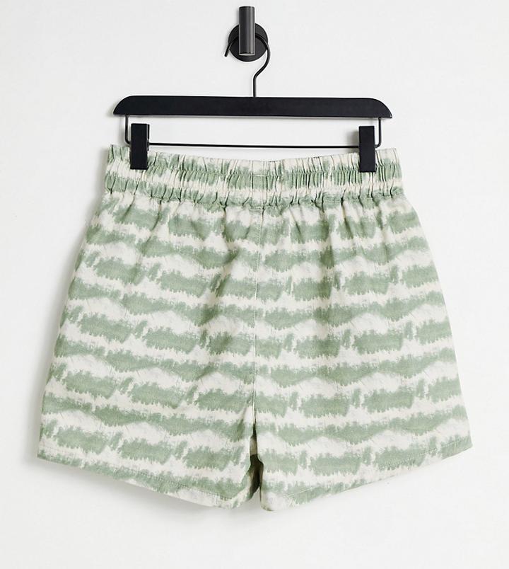 Topshop Tall Tie Dye Shorts - Part Of A Set-multi