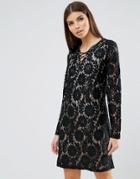 B.young Lace Mini Dress - Black