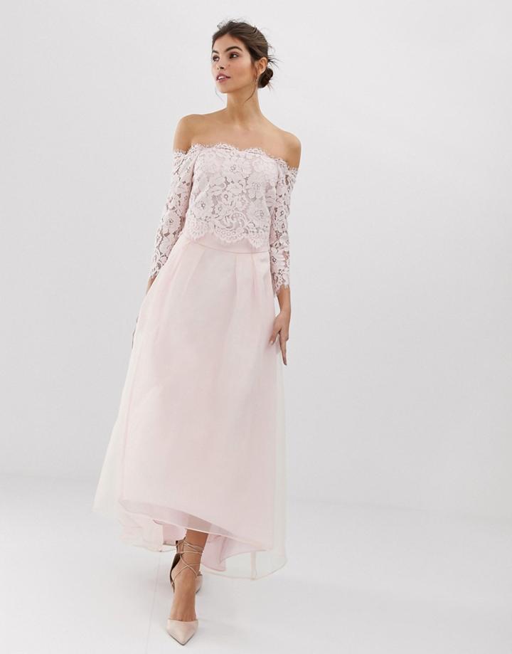 Coast Iridessa High Low Chiffon Skirt - Pink