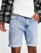Tommy Jeans Scanton Slim Fit Denim Shorts In Light Wash-blue