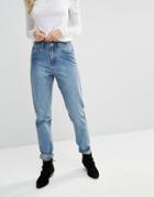 Noisy May Donna High Waist Mom Jeans - Blue