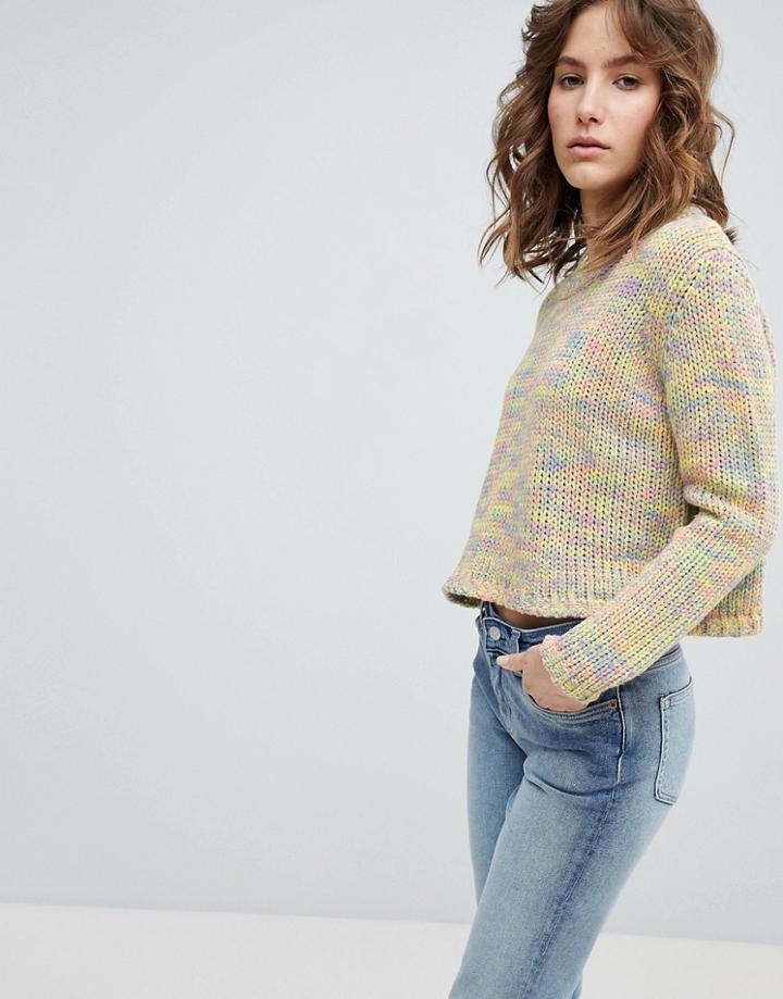 E.l.k Flecked Knit Cropped Sweater - Multi