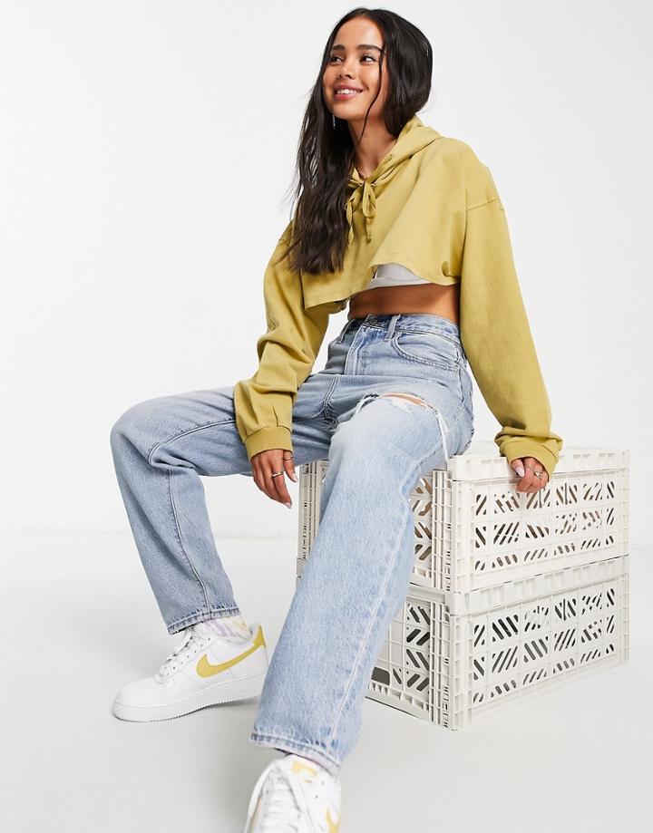 Levi's High Waisted Loose Taper Jeans In Light Wash Blue