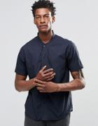 Ymc Baseball Collar Short Sleeve Shirt - Navy