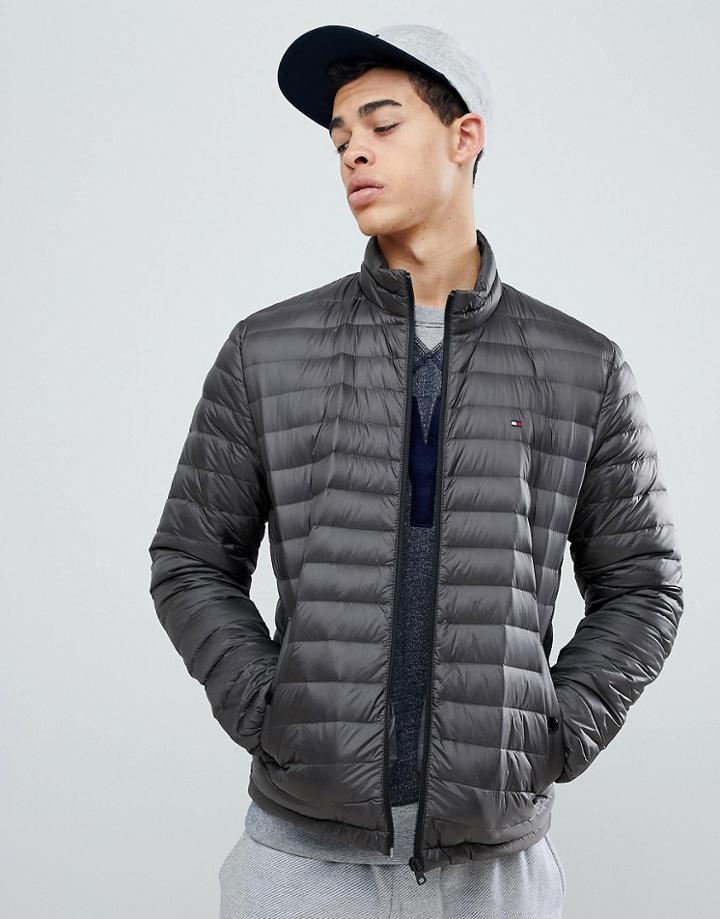 Tommy Hilfiger Packable Down Bomber Jacket - Black