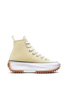 Converse Run Star Hike Hi Canvas Platform Sneakers In Lemon Drop-yellow