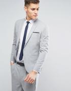 Asos Skinny Suit Jacket In Pale Gray - Gray
