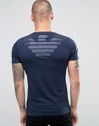 Armani Jeans T-shirt With Eagle Back Logo - Navy
