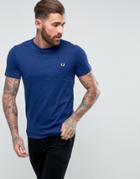 Fred Perry Slim Fit Crew Neck Logo T-shirt Blue - Blue