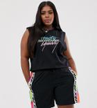 Asos Design X Glaad & Curve Sleeveless T-shirt With Tour Print - Black