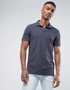 Selected Homme Polo With Revere Collar - Navy
