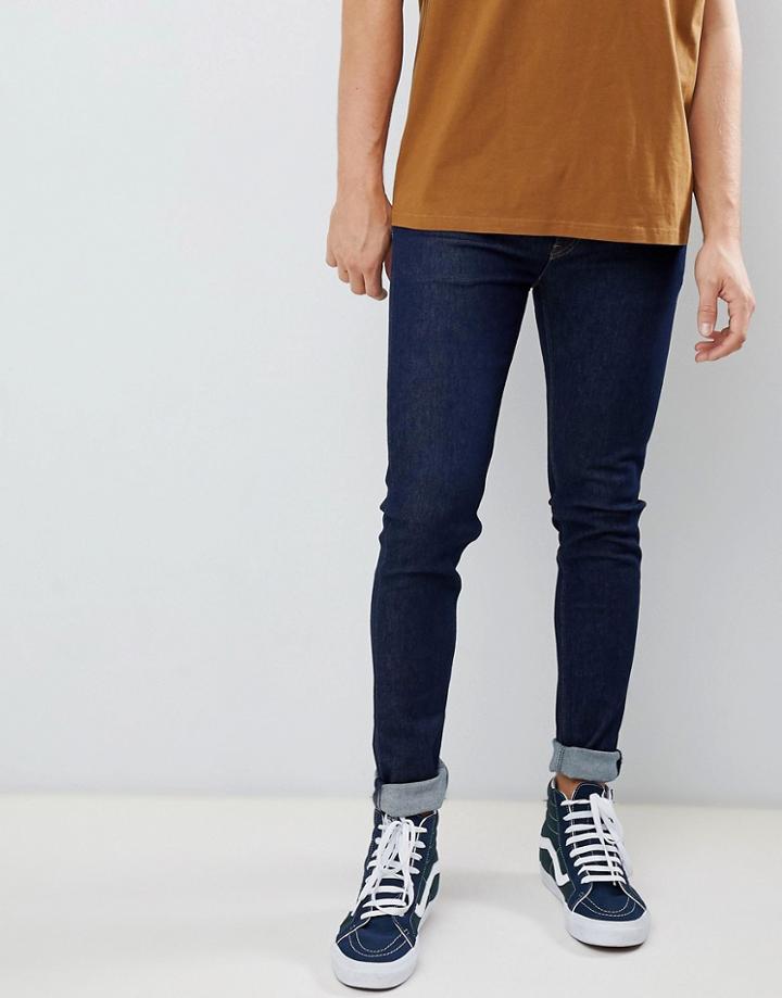Weekday Form Skinny Jeans Rinsed-black