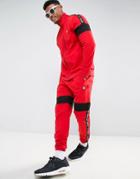 Hype X Coca Cola Skinny Track Joggers In Red With Taping - Red