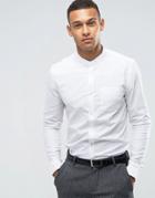 Threadbare Premium Stretch Cotton Slim Fit Shirt - White