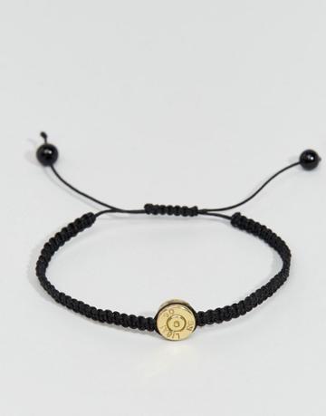 Lovebullets Bond Woven Bracelet In Black - Black
