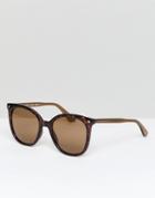 Tommy Hilfiger Cat Eye Sunglasses In Tort - Brown