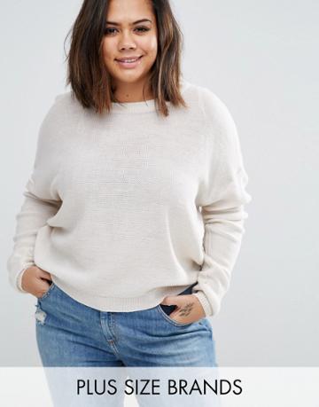 Brave Soul Plus Sweater - Beige