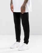 Asos Skinny Joggers With Mesh Side Panels - Black
