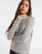 Vero Moda Sweater With High Neck In Gray-grey