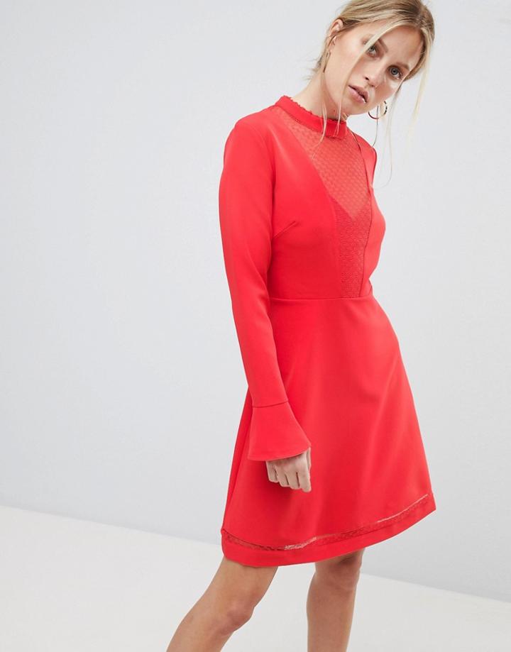 Morgan Mesh Insert Skater Dress