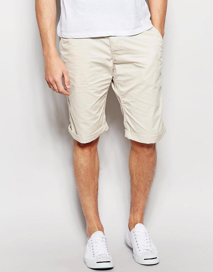 Esprit Chino Shorts In Straight Fit - Light Beige