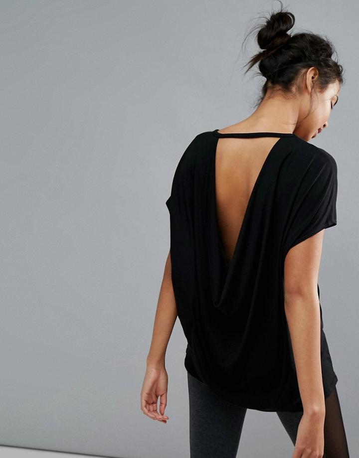 Onzie Drop Back Top In Black - Black