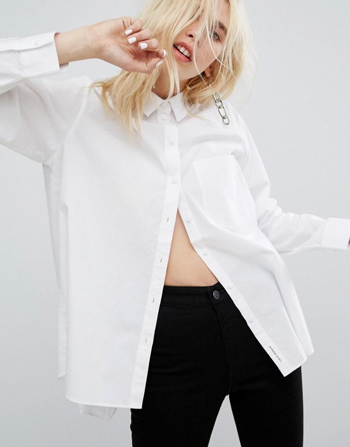 Cheap Monday Asymmetrical Shirt - White