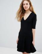 Ganni Williams Classic Mini Dress In Black - Black