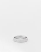 Asos Design Waterproof Stainless Steel Band Ring With Roman Numerals Design In Silver Tone