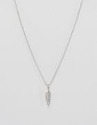 Pieces & Julie Sandlau Sterling Silver Feather Necklace - Silver