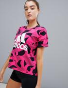Adidas Training All Over Print Crop Tee - Multi