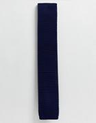Twisted Tailor Knitted Tie In Navy