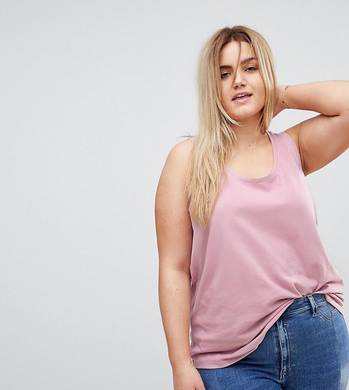 Asos Curve Longline Tank - Pink