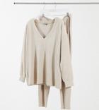 Asos Design Maternity Lounge Velour Plunge Sweatshirt & Leggings Set In Mink-neutral