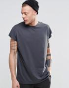 Asos Oversized Sleeveless T-shirt In Washed Black - Washed Black
