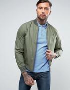 Fred Perry Tramline Bomber Jacket In Olive - Green