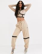 Criminal Damage Relaxed Sweatpants With Open Knee Two-piece