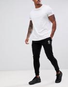 Gym King Skinny Joggers In Black With Logo - Black