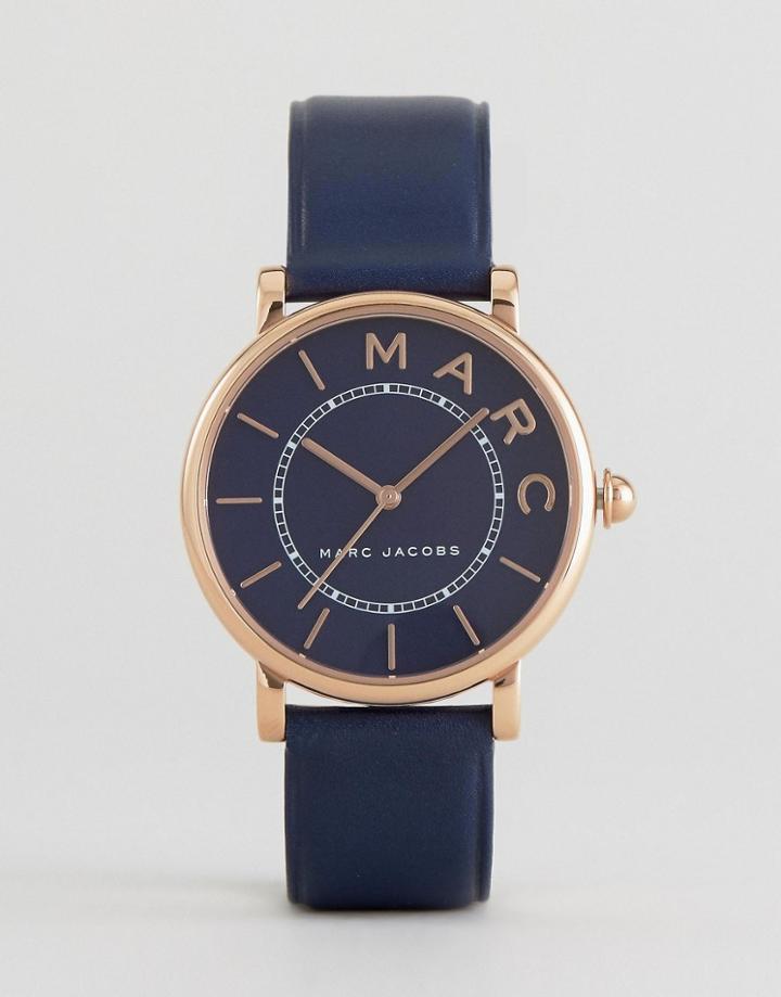 Marc Jacobs Navy Leather Roxy Watch - Navy