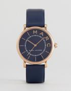 Marc Jacobs Navy Leather Roxy Watch - Navy